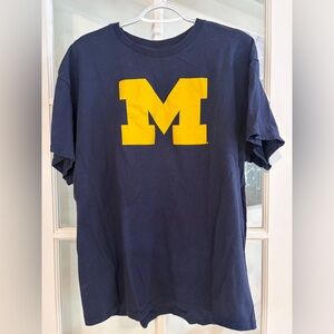 Michigan Wolverines Football Blue T-shirt Men’s XL